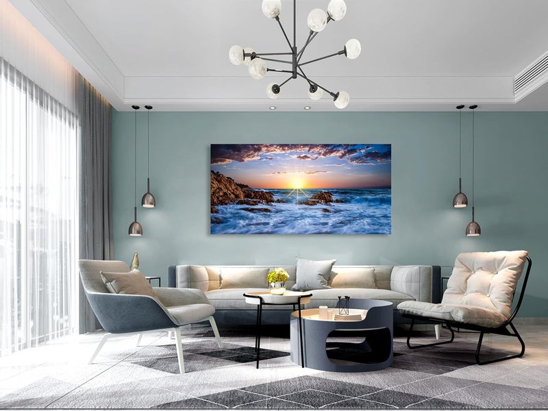 Muolunna Sunset Ocean Canvas Print - Image 4