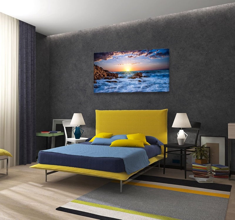 Muolunna Sunset Ocean Canvas Print - Image 2