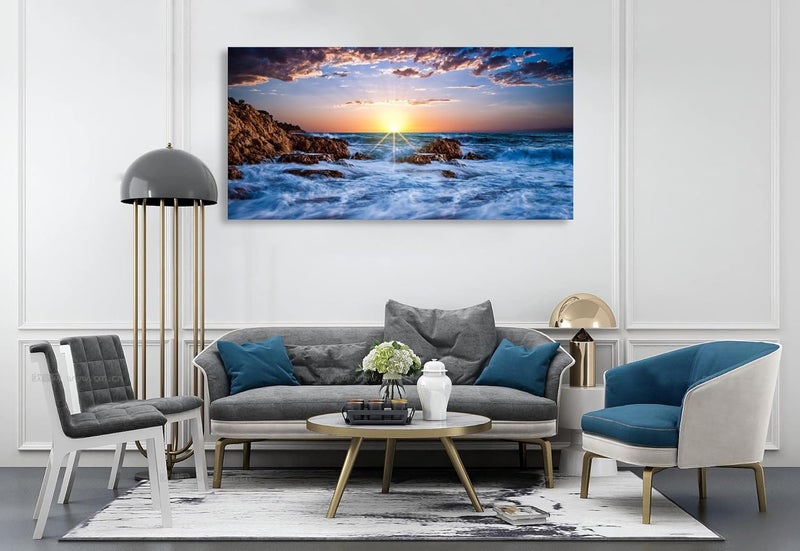 Muolunna Sunset Ocean Canvas Print - Image 3