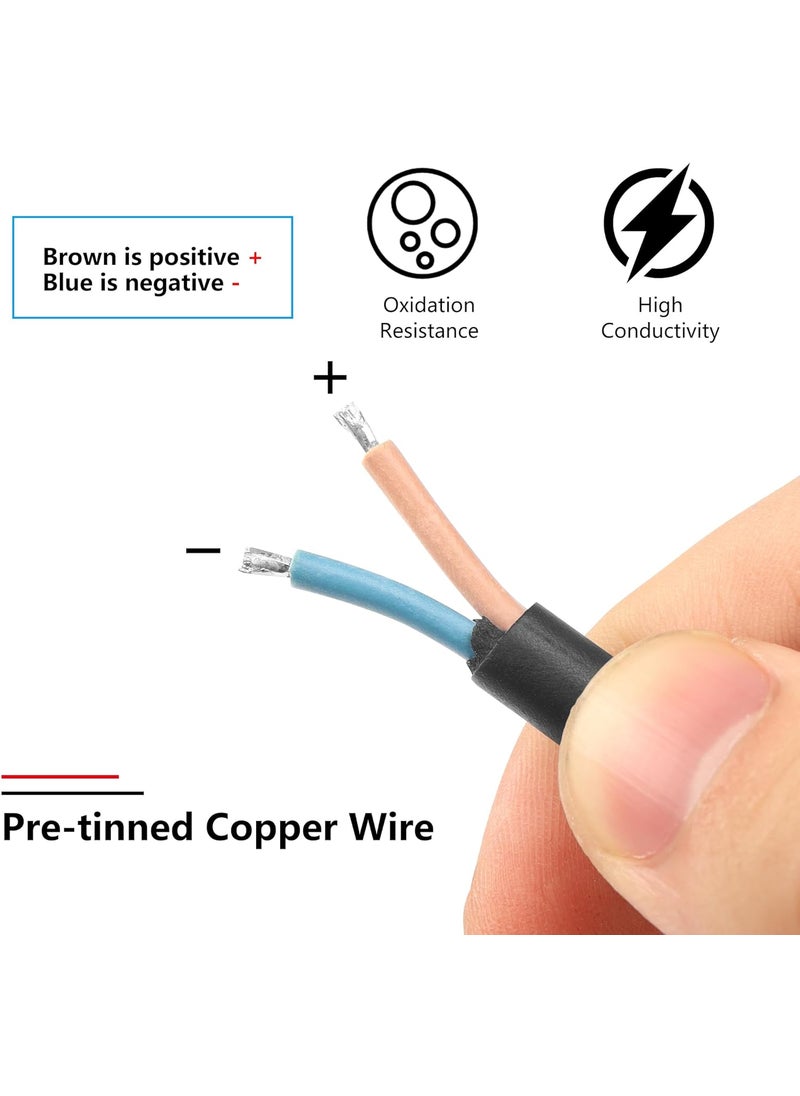 SinLoon SinLoon 2 Wire 1 to 4 Splitter Pigtail Cable Outdoor LED Connector Splitter 17AWG Pretinned Pigtail Extension Cable for IndoorOutdoor LED Strip Lights70cm275inch 1 to 4 Pigtail  - Image 2