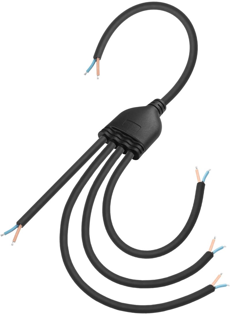 SinLoon SinLoon 2 Wire 1 to 4 Splitter Pigtail Cable Outdoor LED Connector Splitter 17AWG Pretinned Pigtail Extension Cable for IndoorOutdoor LED Strip Lights70cm275inch 1 to 4 Pigtail  - Image 1