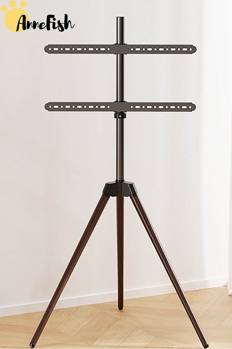 آن فش حامل تلفزيون ثلاثي القوائم، حامل تلفزيون حديث لشاشة مسطحة LCD LED OLED مقاس 65 بوصة، حامل تلفزيون محمول على الأرض مع أرجل، ارتفاع قابل للتعديل، حامل تلفزيون زاوية للمكتب والمنزل - Image 4