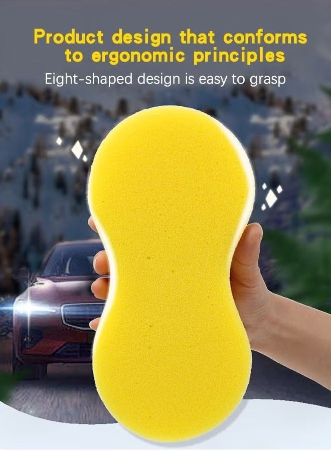 Generic 5PCS Car Wash Sponge, Large Multi Use Sponges for Cleaning,High Foam Scrubber Kit, Sponges for Dishes, Tile, Bike, Boat, Easy Grip Sponge for Kitchen, Bathroom, Household Cleaning（Random Color） - Image 4