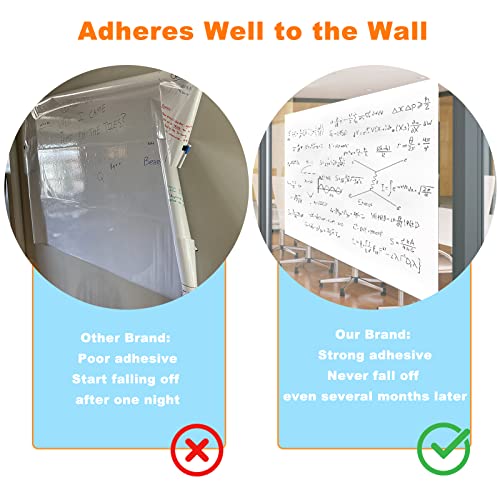Nortix White Board Wallpaper, Whiteboard Contact Paper, 36" x 24" Super Sticky Whiteboard Sticker Wall Decal on Wall, Table, Doors, No Ghosting,1 Piece (2x3ft) - Image 3