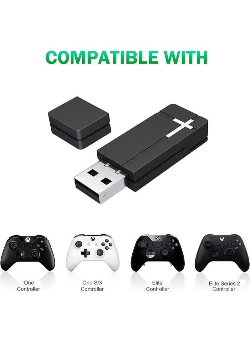 AOLION - Wireless Adapter 2.4G Wireless Receiver for Xbox One Converts PC Receiver Compatible with PC Windows 7/8/10 for Xbox One Controller Elite Series 2 and Xbox One X/S Controller - Image 1