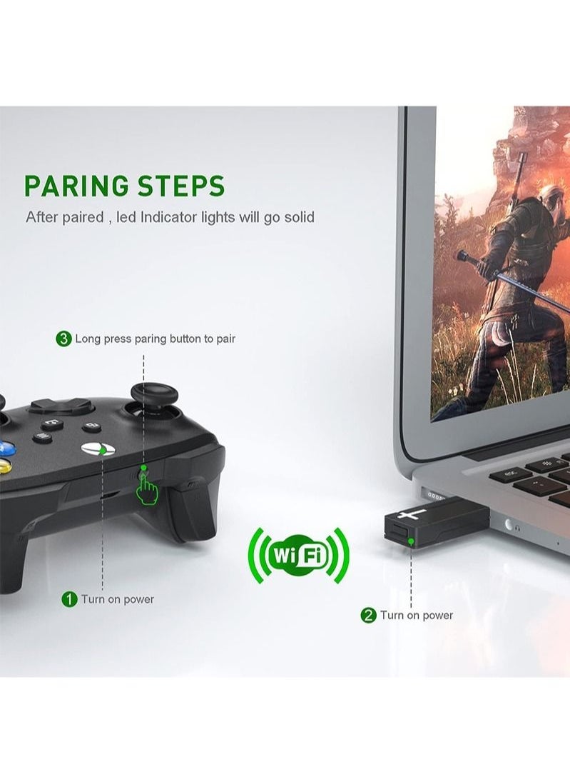 AOLION - Wireless Adapter 2.4G Wireless Receiver for Xbox One Converts PC Receiver Compatible with PC Windows 7/8/10 for Xbox One Controller Elite Series 2 and Xbox One X/S Controller - Image 1