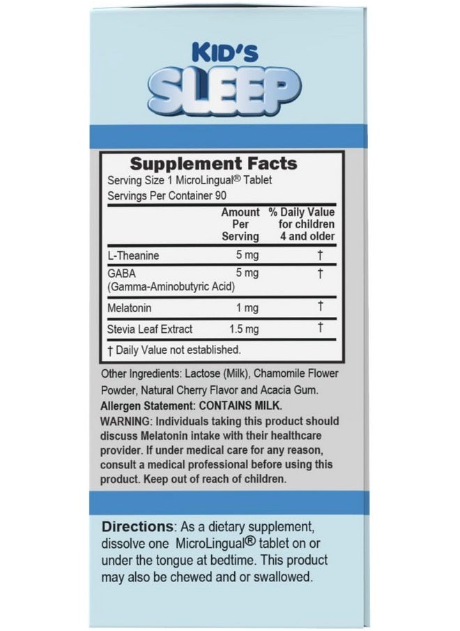 Superior Source Superior Source Kid's Sleep Clean Melts - Premium Sleep Supplement for Children - Contains Melatonin, L-Theanine & GABA - Less Sugar - Non-GMO, Gluten-Free - 90 MicroLingual Instant-Dissolve Melts  - Image 3