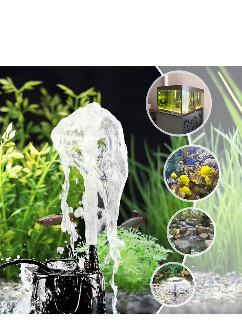 يوكا مضخة ماء غاطسة، 1500 لتر/ساعة، 40 واط، مضخة نافورة فائقة الهدوء، مضخة أكواريوم بسحب من القاع مع حماية من الاحتراق الجاف لمدة 48 ساعة، ارتفاع رفع 3 أمتار و3 فوهات لحوض السمك، البركة، الحوض، الحديقة - Image 5