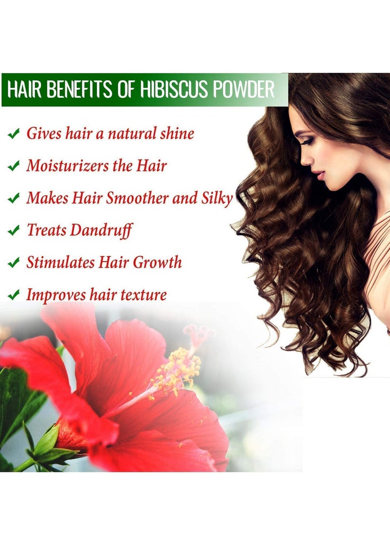 BRALCON Organic Raw Hibiscus -100g |Dry Hibiscus Flower |Rosa-Sinensis for Hair Care & FacePack |Gudhal Ka Phool for Hair growth, Skin Care|Pure raw form - Image 4