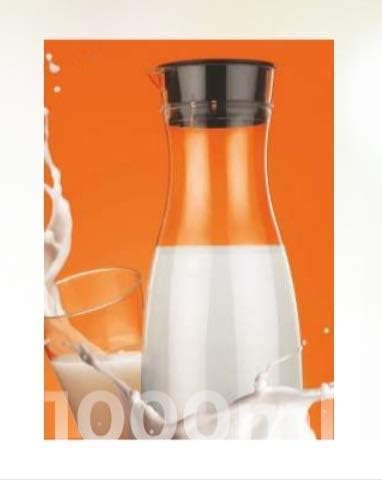 GLOWICK Glowick 1 Liter Plastic Water Juicy Jug Bottle Transparent Water Juice Milk Soft Drinks Cocktails Juicy Jug Bottl for Kitchen Office Party Restaurant Juicy Jug Without Handle 1Pcs - Image 5