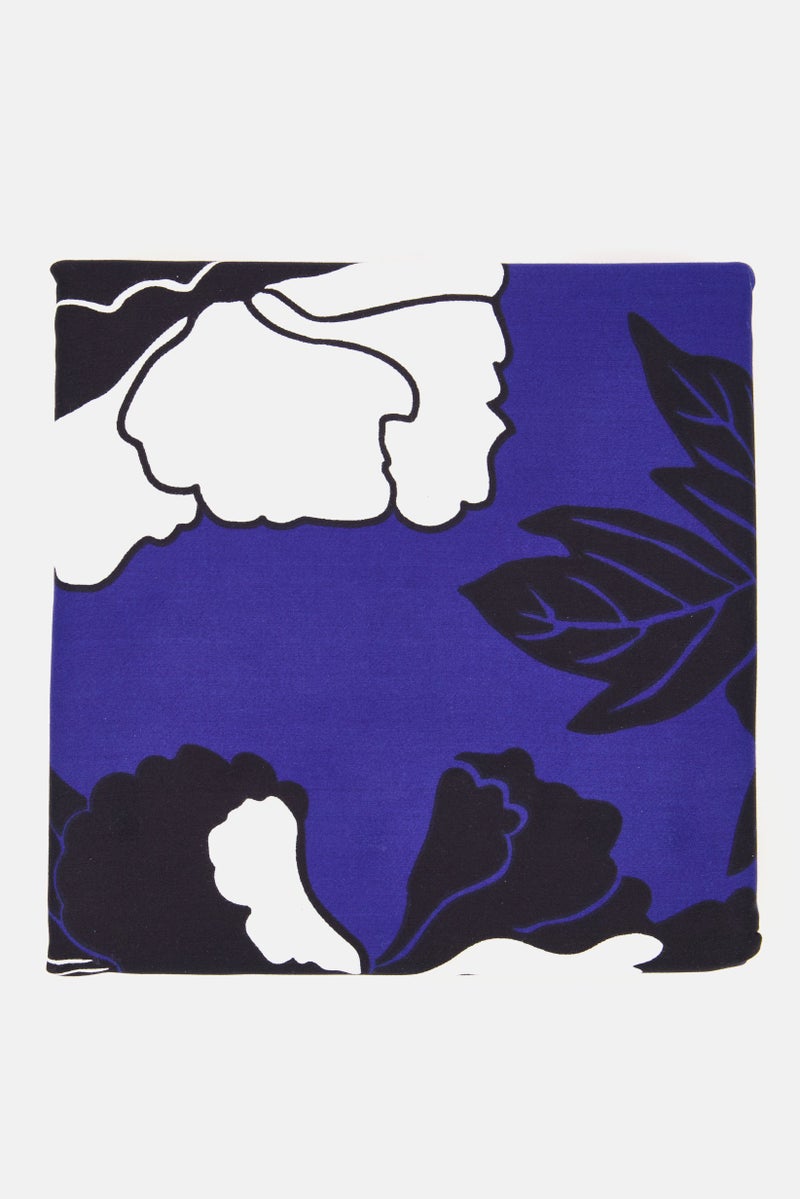 Kenzo Queen Size 2 Pieces Floral Printed Duvet Set 240 L x 220 H cm, Navy Combo - Image 2