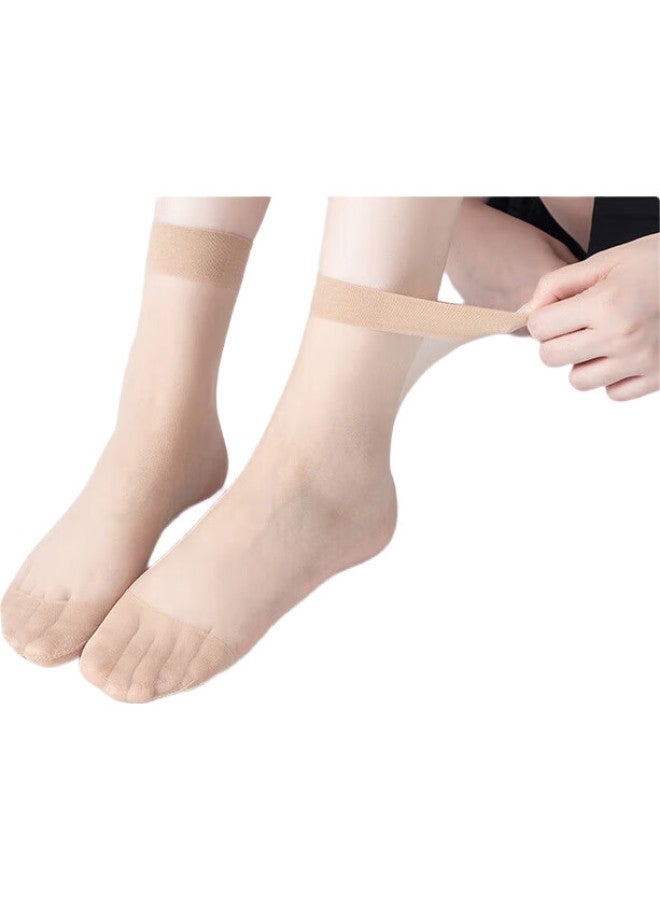 BONAS 20 Pairs Of Women'S Short Stockings, Summer Crystal Silk Ultra-Thin, Wear-Resistant, Snag-Resistant, Sweat-Absorbing, Non-Slip Mid-Calf Stockings - Image 3