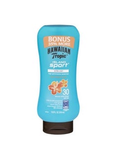 Hawaiian Tropic Tropic Island Sport Lotion, SPF 30 Light Tropical Scent 10.8oz (light tropical) 