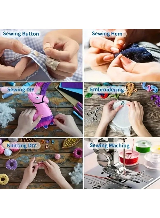 Generic Portable Bag Basic Sewing Kit Portable in Pocket or Bag Different Threads 14 Different Colors of Thread Needles Scissors and Accessories Mini Sewing Kit Multi-Purpose for Home and Travel Independent Design for Different Rooms  - Image 4