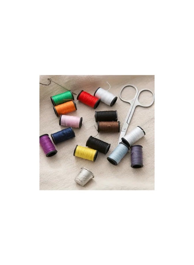 Generic Portable Bag Basic Sewing Kit Portable in Pocket or Bag Different Threads 14 Different Colors of Thread Needles Scissors and Accessories Mini Sewing Kit Multi-Purpose for Home and Travel Independent Design for Different Rooms  - Image 2