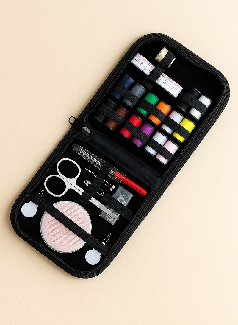 Generic Portable Bag Basic Sewing Kit Portable in Pocket or Bag Different Threads 14 Different Colors of Thread Needles Scissors and Accessories Mini Sewing Kit Multi-Purpose for Home and Travel Independent Design for Different Rooms  - Image 1