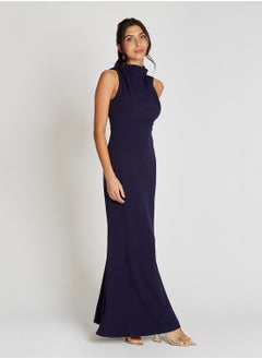 Little Mistress Drape High Neck Sleeveless Maxi Dress  - Image 4