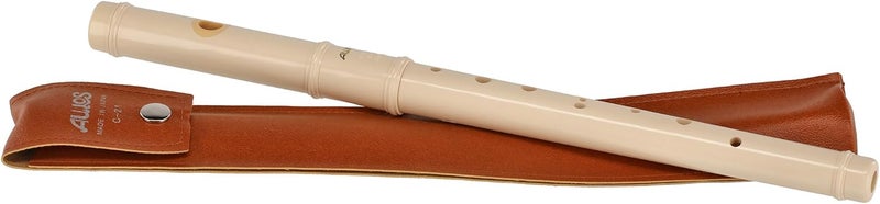 Aulos 700130 C-Fife Querflöte Symphony Mod.C-21 elfenbeinfarb.Doppelloch, inklusive Tasche - Image 1