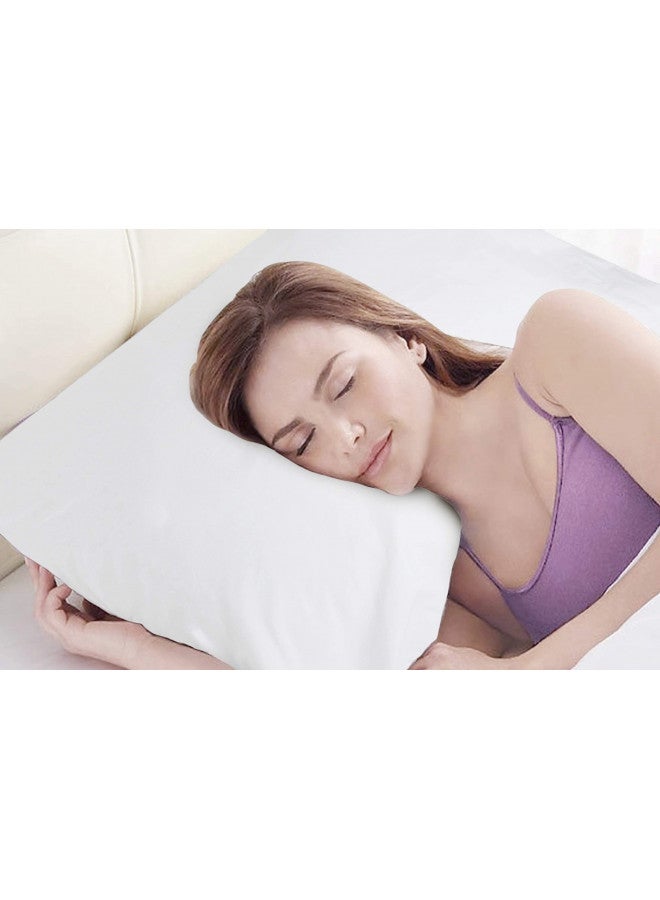 Aveesha 12 Pack Poly Cotton Pillow Cases - White Pillowcases - 180 Thread Count Percale Weave Pillow Covers - Perfect for Home, Hotels and Hospital Use (Queen 20" x 30") - Image 2