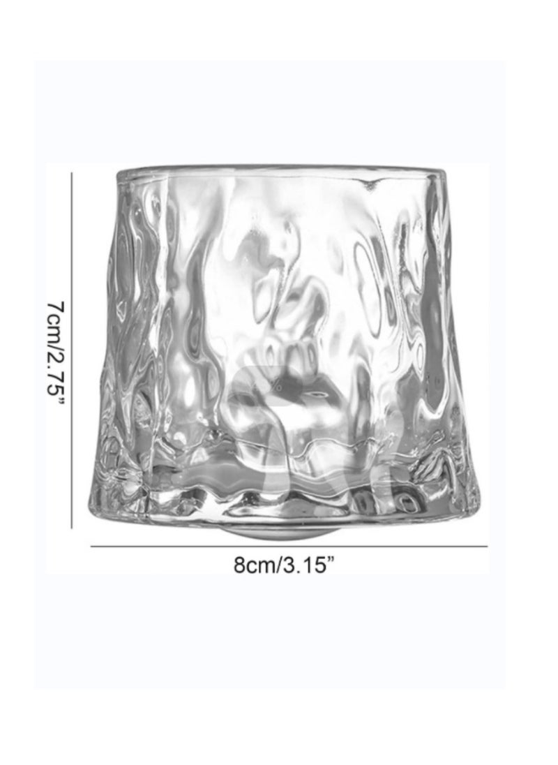 Oasisgalore Glass Thickened with Rotating Glacier Pattern Base Mug Diamond 