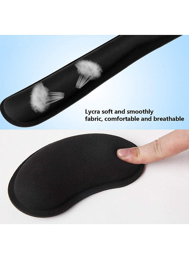 Generic - Wrist Rest Mouse Pad Keyboard Wrist Support Set Memory Foam Ergonomic Non-slip Office Gaming Mouse and Keyboard Wrist Support - Image 1