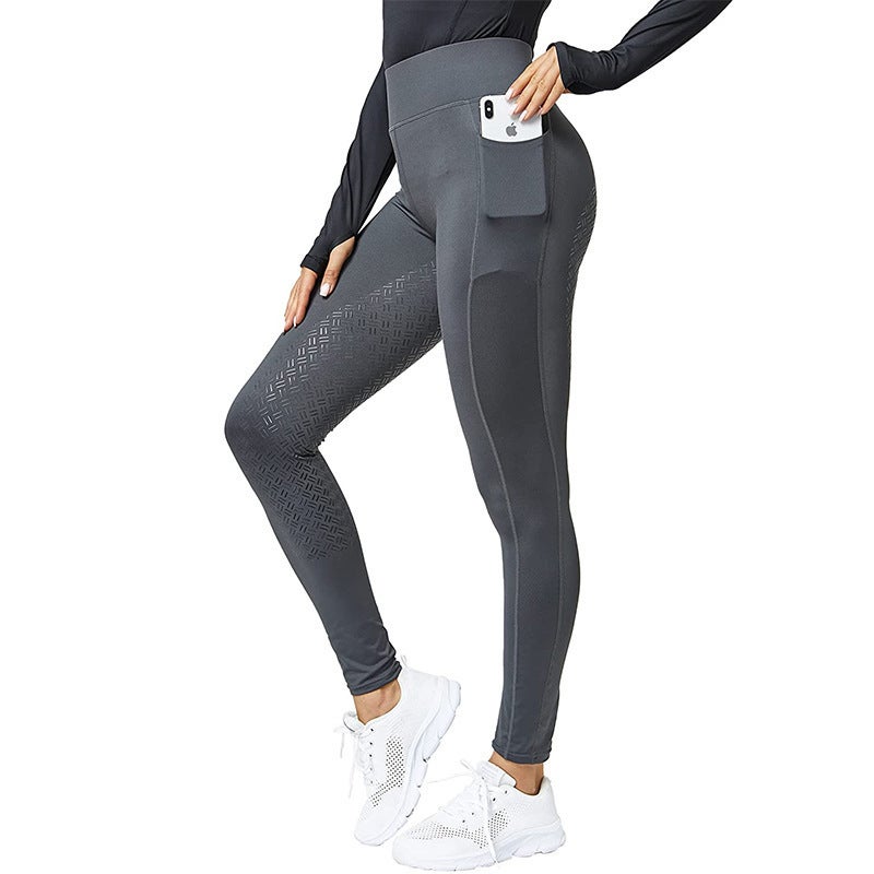 Full Seater Casual Riding Pants Equestrian Sportswear Elastic High Waist Tight Slimming Riding Pants Epoxy Anti-Slip - Image 5