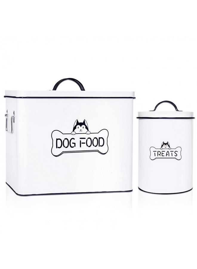 Vumdua Large Dog Food Storage Container Set - Farmhouse Airtight Dog Treat Container For Kitchen Counter, Dog Food Container With Handles And Serving Scoop, Great Gift For Pet Owners  - Image 1