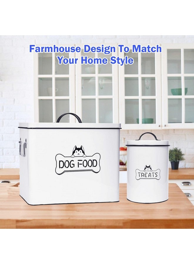 Vumdua Large Dog Food Storage Container Set - Farmhouse Airtight Dog Treat Container For Kitchen Counter, Dog Food Container With Handles And Serving Scoop, Great Gift For Pet Owners  - Image 3