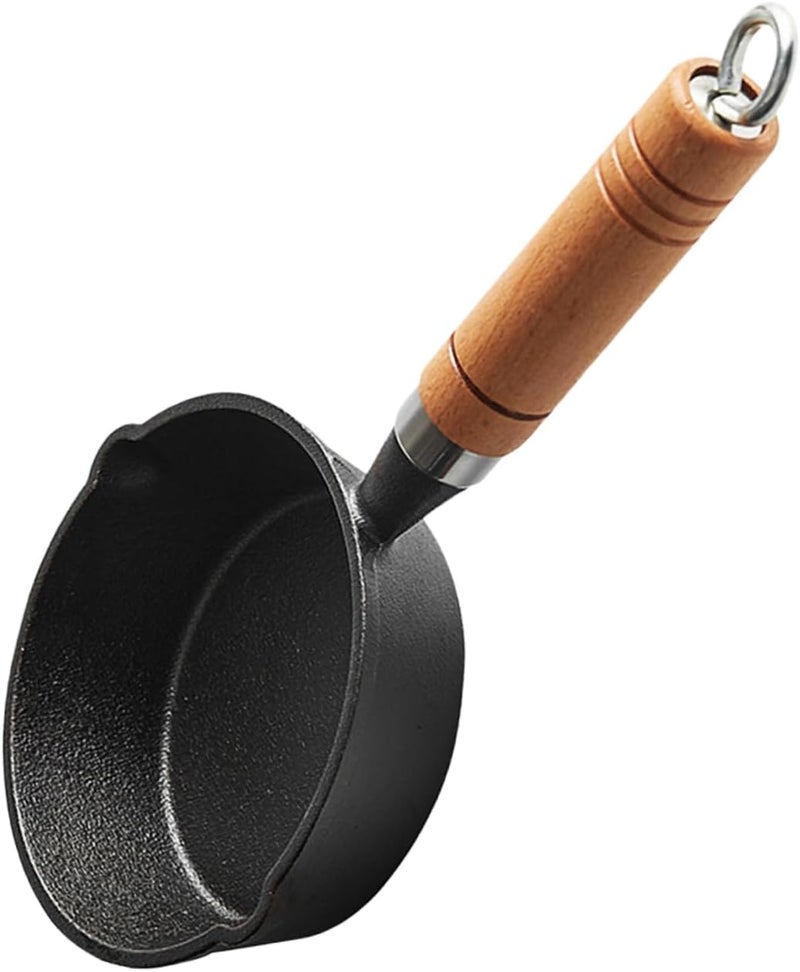 Cast Iron Skillet Mini Butter Warmer Pot Milk Warmer Pot Frying Pan Lid - Image 1