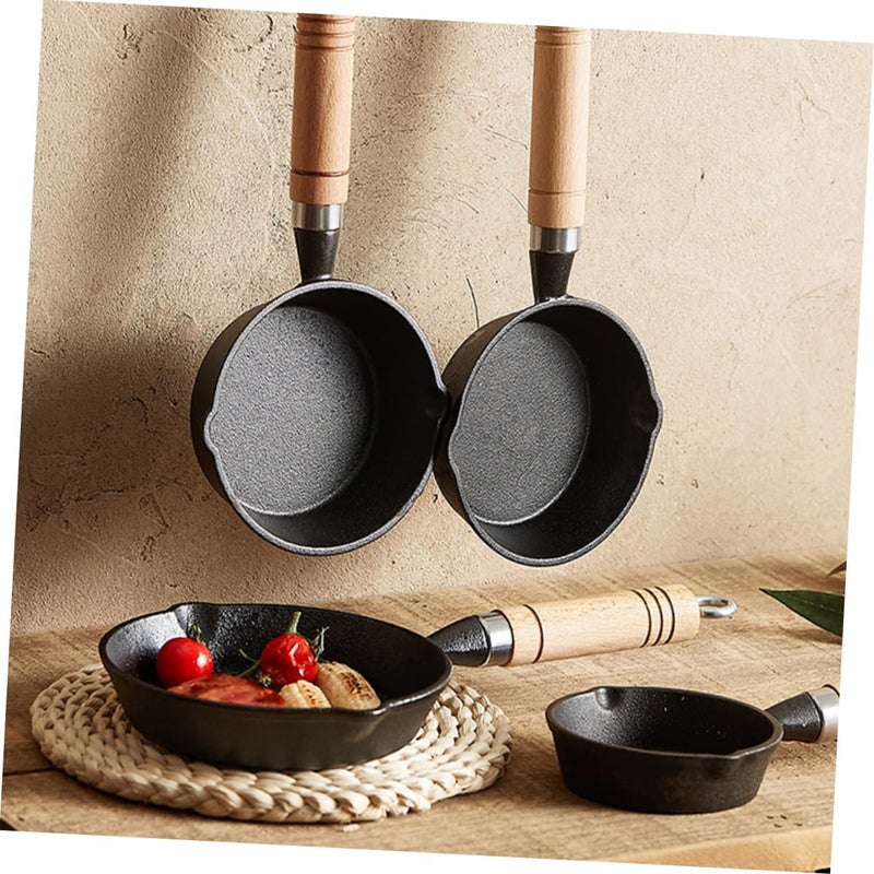 Cast Iron Skillet Mini Butter Warmer Pot Milk Warmer Pot Frying Pan Lid - Image 3