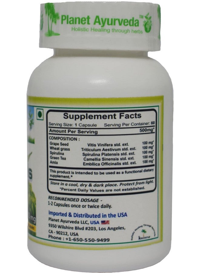 Planet Ayurveda Green Essentials Capsules - 60 Capsules - Image 2