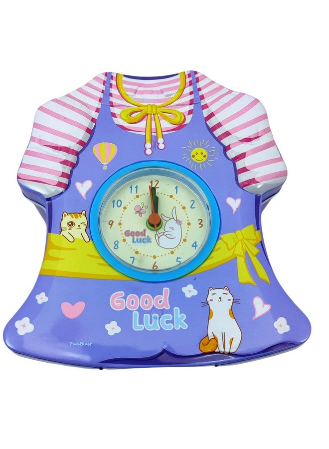 فنبلاست حصالة نقود وساعة منبه من فن بلاست ٢ في ١ - حصالة نقود معدنية مع ساعة/حصالة نقود معدنية للأطفال/حصالة نقود بقفل - متعدد الألوان - Image 4