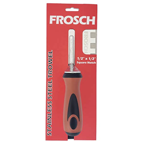 Frosch Stainless Steel Square Notch Tile Trowel (1/2"X1/2") - Image 3