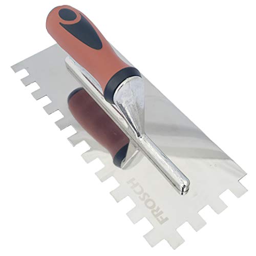 Frosch Stainless Steel Square Notch Tile Trowel (1/2"X1/2") - Image 1