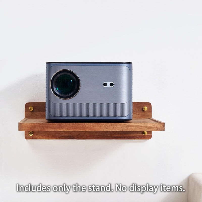 SARUFO Acacia Wood Projector Shelf for Wall Mount, 14.2" x 11" Floating Shelf & Rack Holder for Router, Modem, Cable Box, Compatible with Gaming Consoles Copyright Patent - Image 4