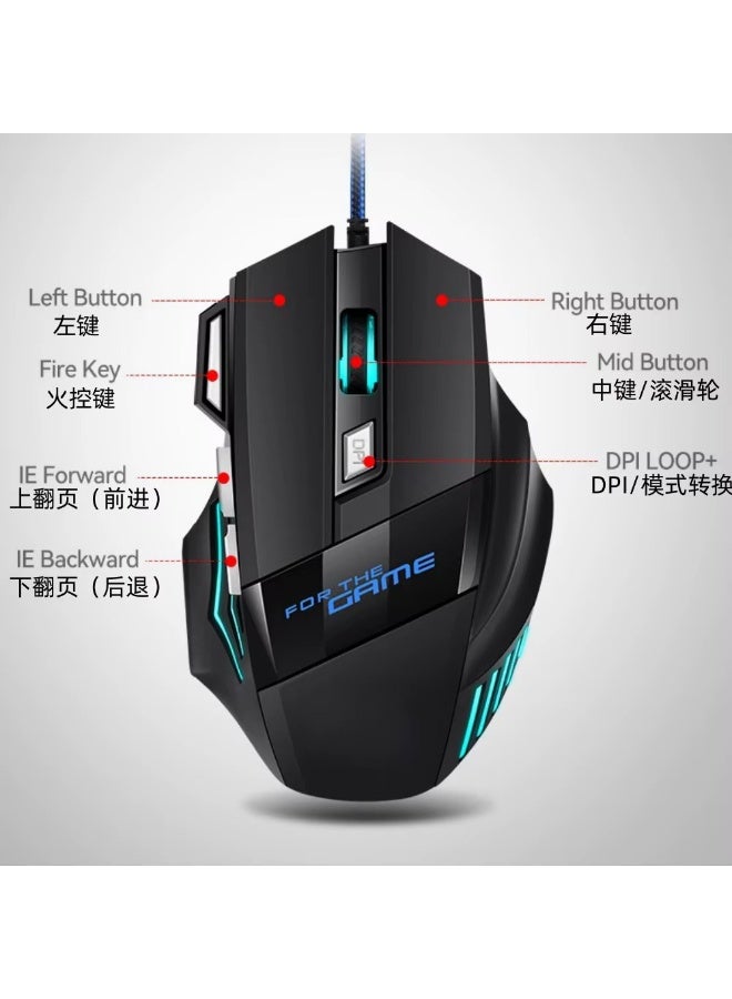 Zero Gaming Mouse ZR-1800 - High Resolution 4800 DPI - Fast Control and Instant Response - Ergonomic LED Design - Suitable for Gaming and PC - Image 5