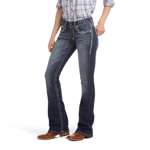 ARIAT Women’s Mid Rise Stretch Entwined Boot Cut Jean Marine - Image 1