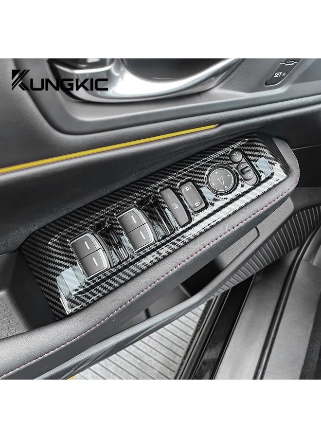 KUNGKIC Carbon Fiber Pattern ABS For Honda Accord Sedan 11th 2023 2024 Car Window Lifter Switch Control Panel Cover LHD Trim Accessories - Image 5