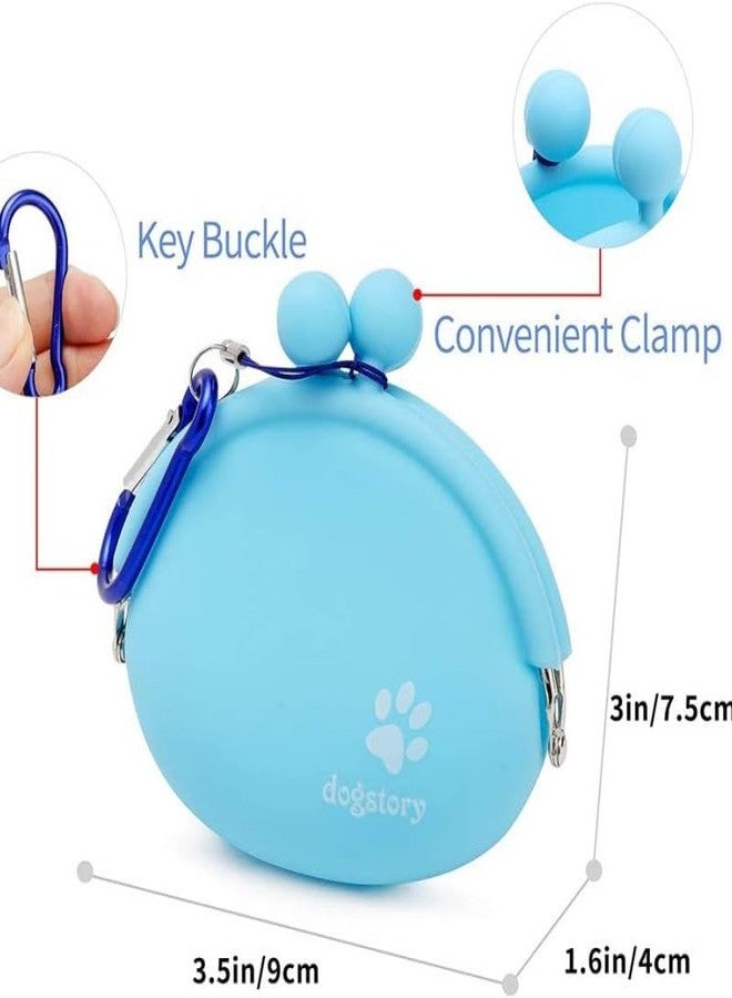 Hyzone Silicone Pet Snack Bags, Dog Training Bags, Dog Training Waist Bags, Children's Coin Purses, Key Bags (Blue) - Image 2