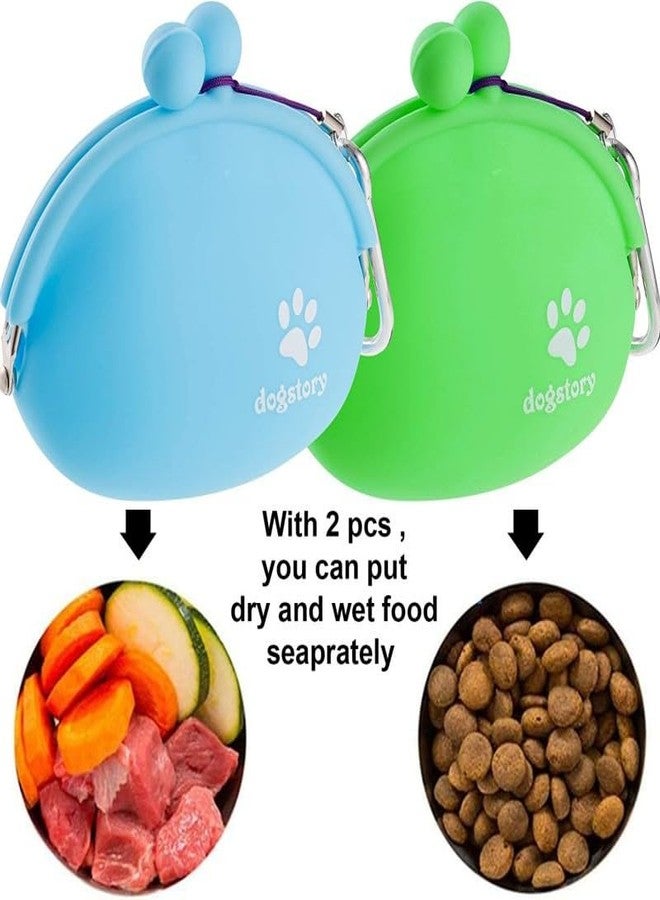 Hyzone Silicone Pet Snack Bags, Dog Training Bags, Dog Training Waist Bags, Children's Coin Purses, Key Bags (Blue) - Image 3