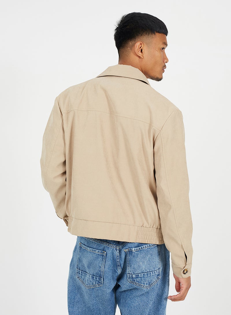 BRAVE SOUL MENS LIGHTWEIGHT HARRINGTON - Image 3