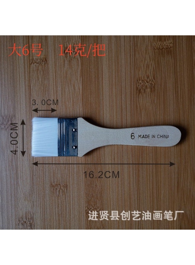 Chuangyi Brush 1-12 Nylon Oil Painting Brush Small Brush Oil Painting Brush Nylon Wool Brush Nylon Brush Barbecue Brush - Image 1
