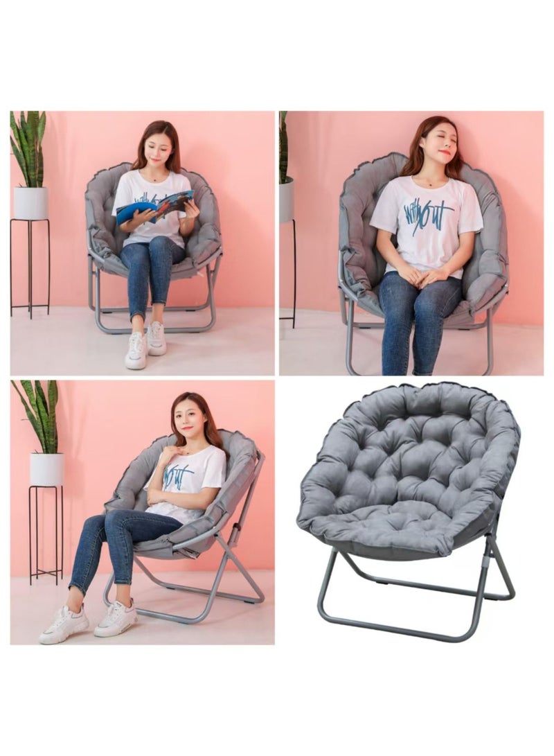 Hours High Quality Padded Lightweight Folding Round Chair for Camping Furniture - Image 2