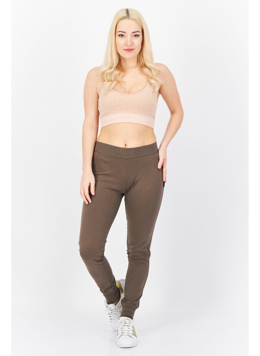 Champion Women Sportswear Fit Full Length Training Leggings, Taupe  - Image 4