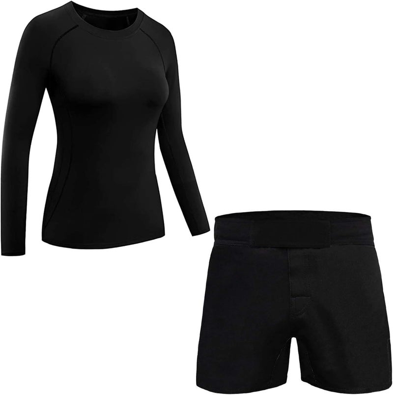 ROAR-INT Roar No Gi Full Set Ladies Sports Bra BJJ Leggings MMA Shorts & Grappling Rash Guard Female Fight Wear (Only for Ladies) - Image 2