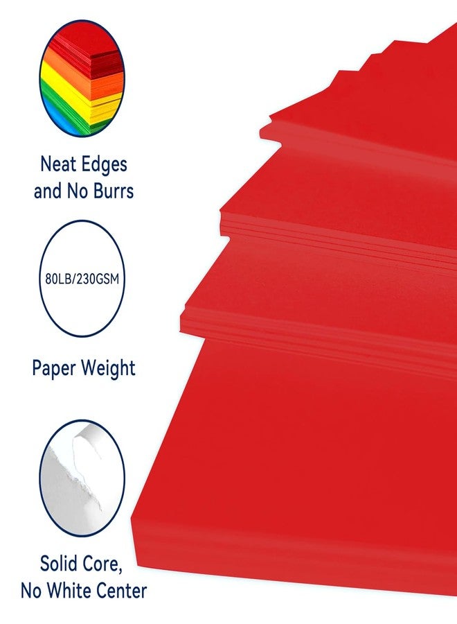 Bonmiy 15Sheets Red Cardstock Paper 12x12 Card stock for Cricut, Thick Construction Paper for Card Making, Scrapbooking, Craft 90 lb / 250 gsm (Red) - Image 3