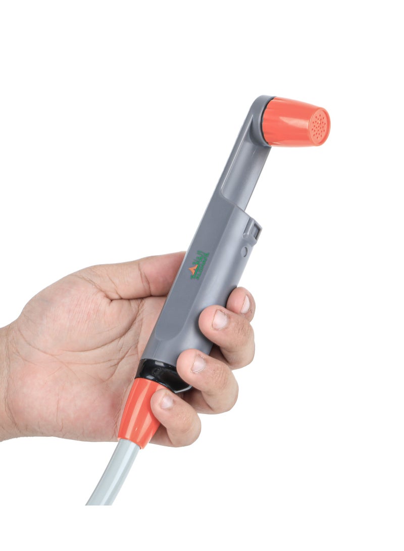 ALGHAFA Portable camping shower and bidet with rechargeable lithium battery with three interchangeable shower heads, 2.5-3.5 L/min, lightweight and easy to operate shower with pump, mesh filter and two manual bidets for outdoor camping from Alghafa - Image 5