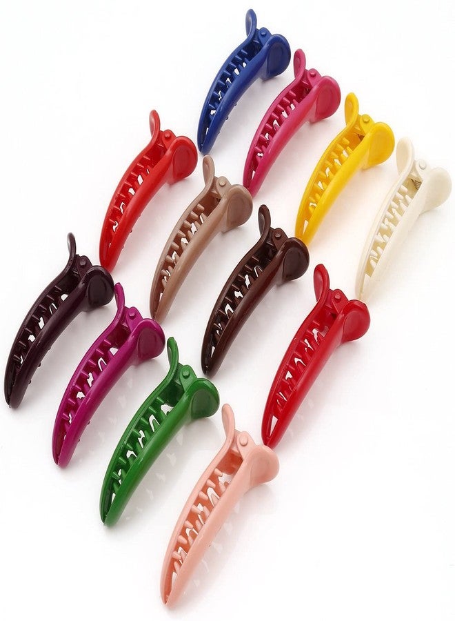 AKADO Plastic clutches claw banana hair clip butterfly for girls and women (6 Pcs-Multicolor) - Image 1