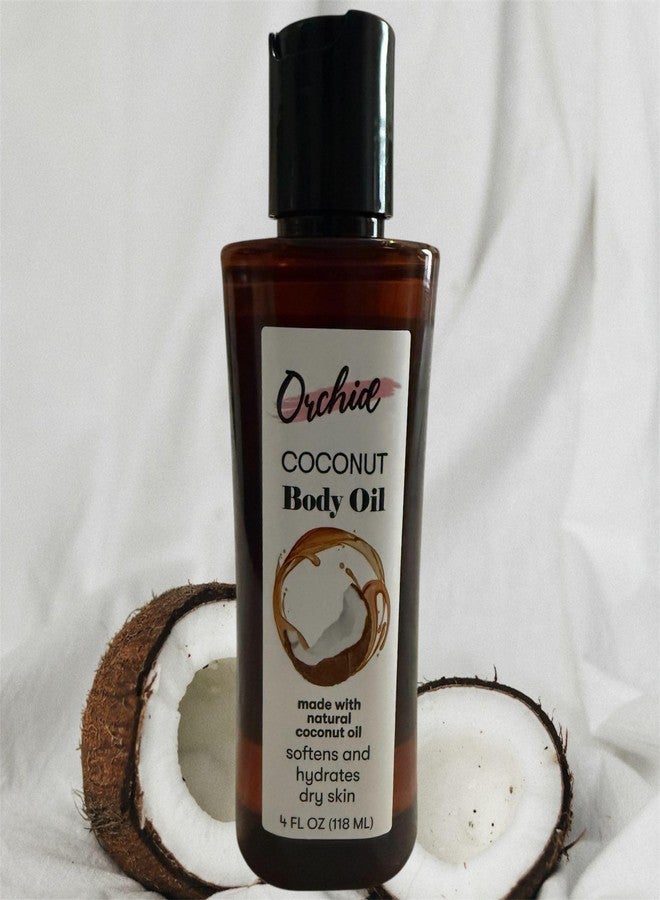 Orchid Coconut Body Oil, Softens and Hydrates dry Skin, Made with Natural Coconut Oil, 4 fl Oz, Pack of 1 - Image 1