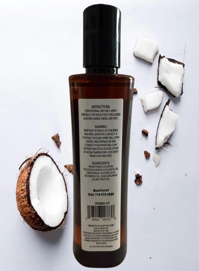 Orchid Coconut Body Oil, Softens and Hydrates dry Skin, Made with Natural Coconut Oil, 4 fl Oz, Pack of 1 - Image 2
